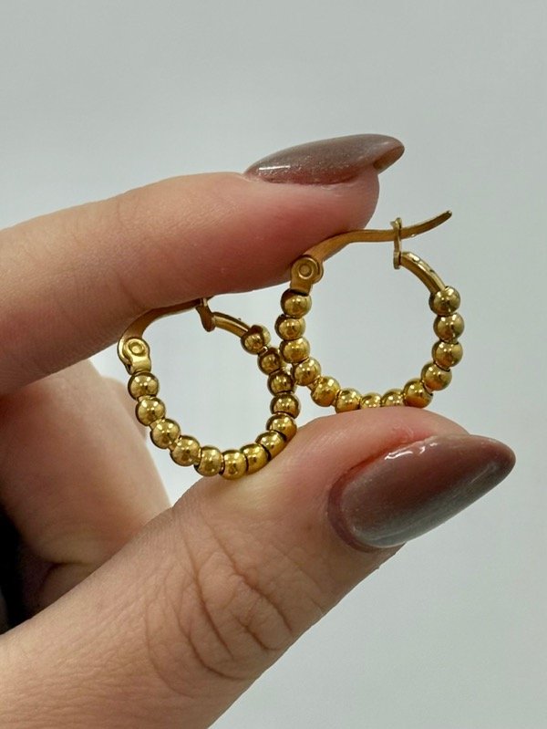 Producto - argollitas Bolita gold