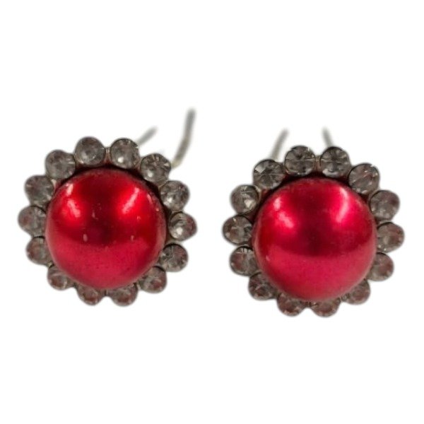 Producto - HORQUILLA MEDIA PERLA ROJA X2 - 1