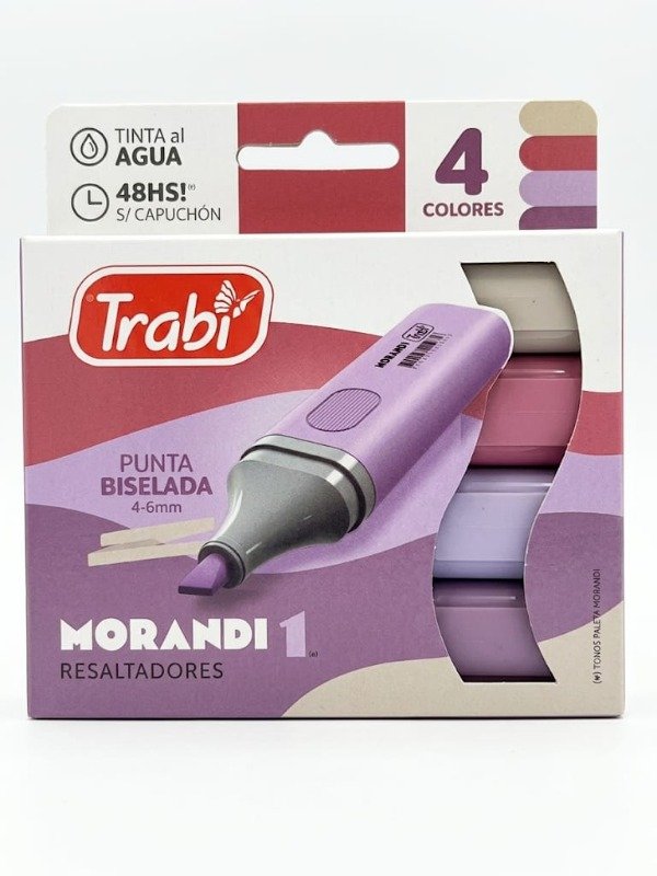 Producto - Resaltador Trabi Morandi 1 - Pack x 4 - Tendencia