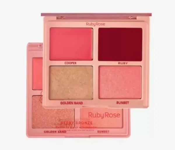Producto - Paleta de rubor E iluminador BERRY BRONZE HB02