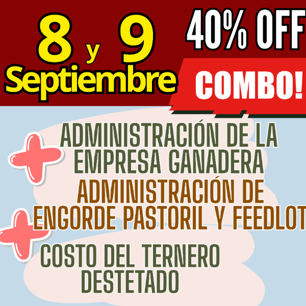 Producto - COMBO 3 CURSOS:Gestión Ganadera + Costo del Ternero + Engorde Pastoril y Feedlot - 0
