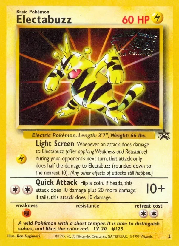 Producto - Electabuzz 2 Wizards of the Coast: Black Star Promos Movie Stamped