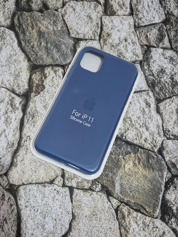 Producto - Funda silicone case con logo Iphone 11 azul