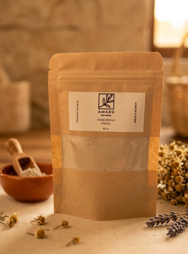 Producto - MASCARILLA FACIAL -ARCILLA BLANCA-