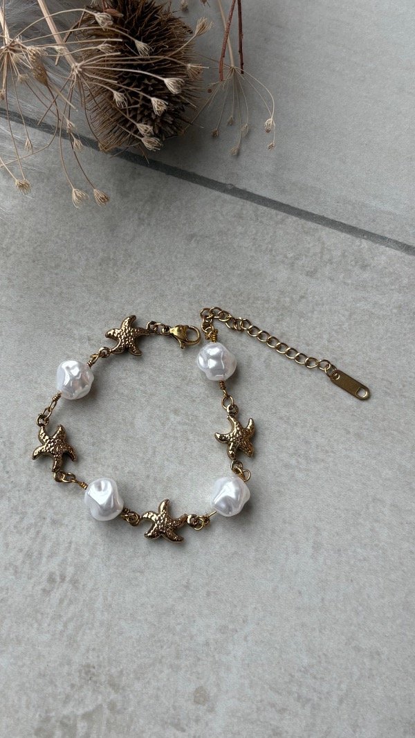 Producto - Pulsera de acero dorado estrella de mar