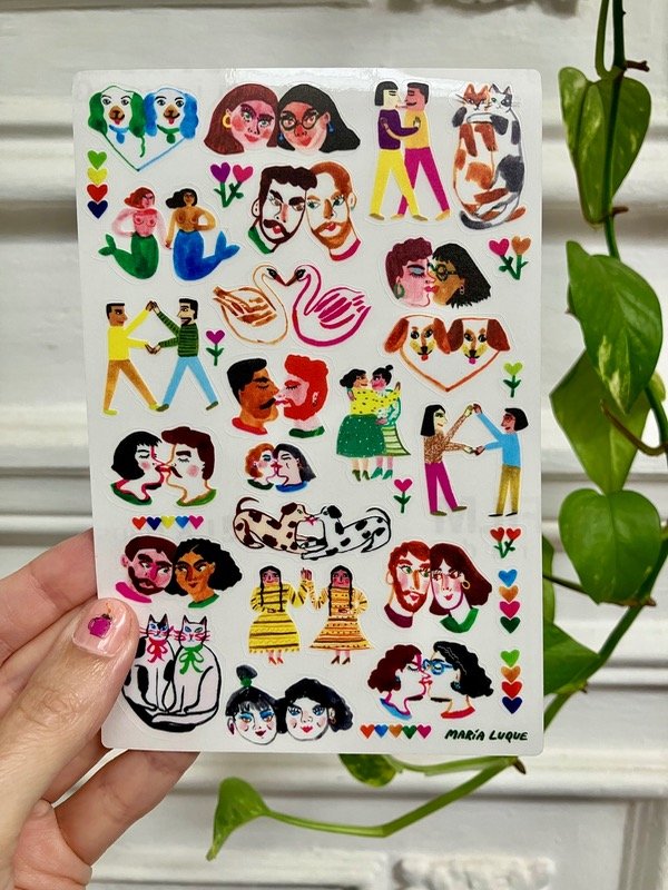 Producto - Plancha de stickers amor