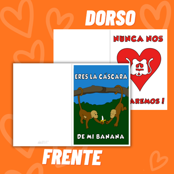 Producto - TARJETA DIPTICA - ERES LA CASCARA DE MI BANANA - LOS SIMPSON - DIGITAL