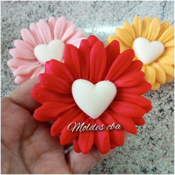 Producto - Molde margarita corazon 8cm XL - 1