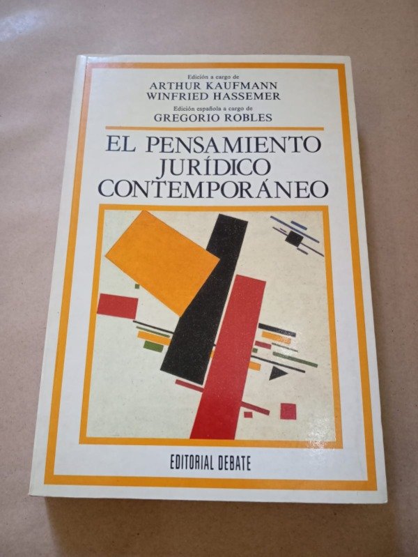 Producto - El pensamiento jurídico contemporáneo - Arthur Kaufmann - Debate 1992