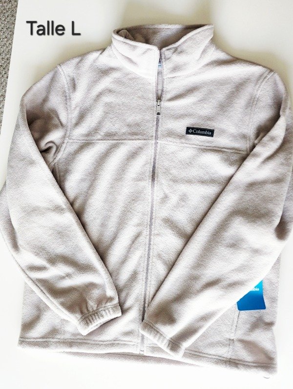 Campera polar columbia talle L gris
