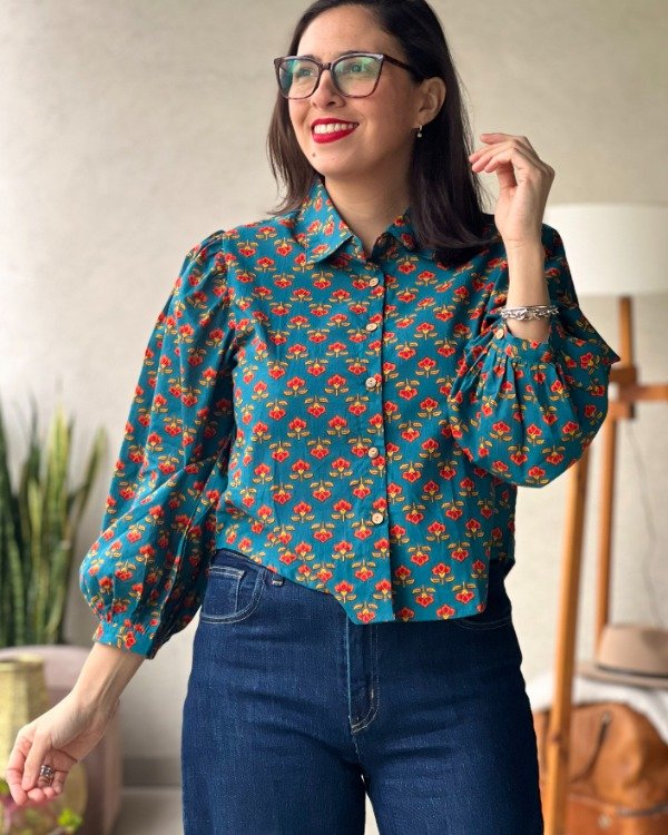 Producto - Camisa Balon Petróleo S M