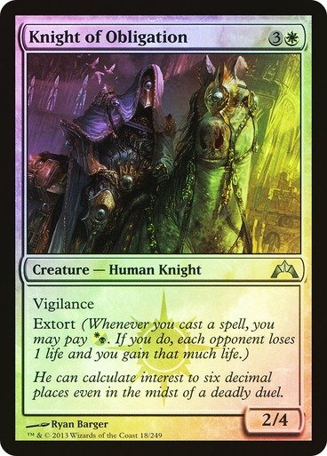 Producto - Knight of Obligation Foil  Gatecrash