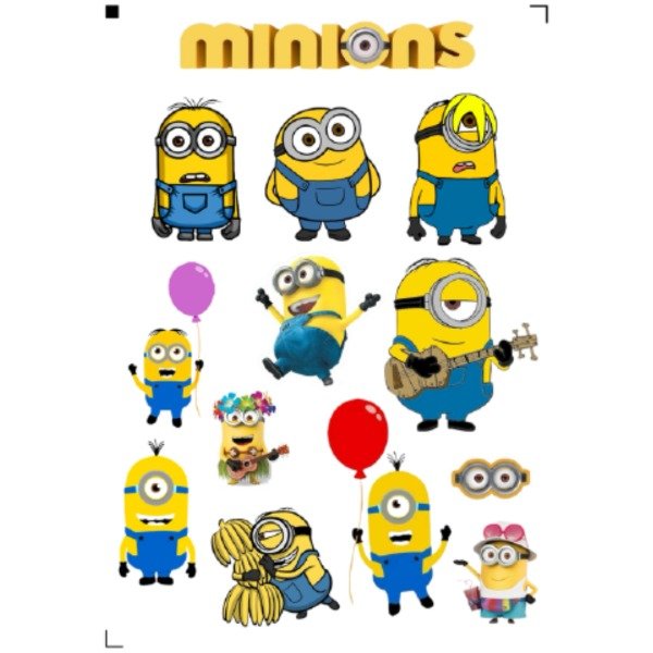 Producto - Plancha de Sticker Minions