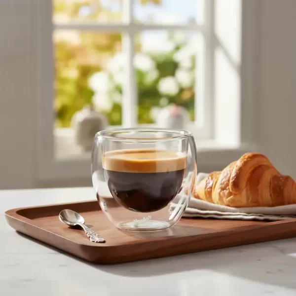 Producto - SET DE 2 VASOS HUDSON DE DOBLE VIDRIO BOROSILICATO PARA CAFE TE 150ML - 2