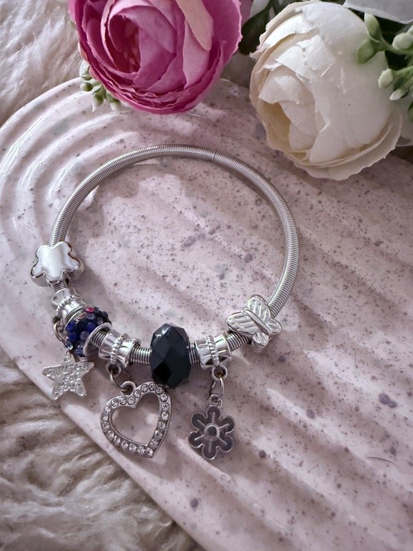 Producto - Pulsera Charms corazón negro