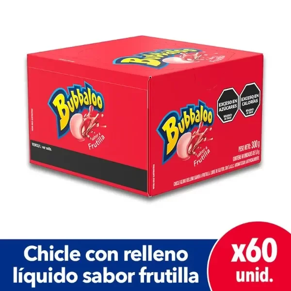 Producto - CHICLE BUBBALOO FRUTILLA X60UN