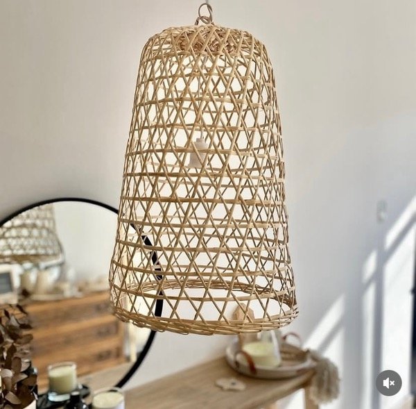 Producto - Lámpara Cónica Mimbre