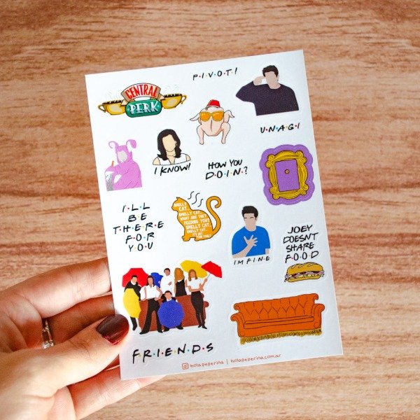 Producto - Plancha de stickers - Friends