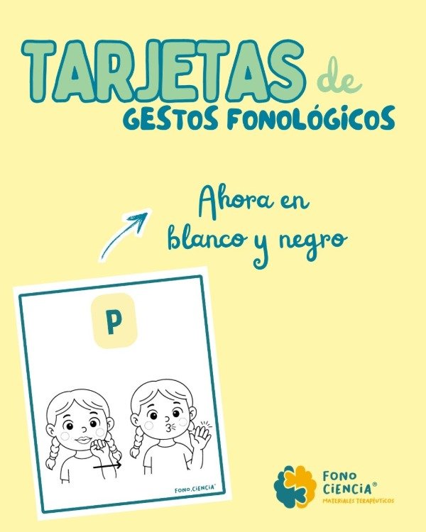 Producto - GESTOS FONOLÓGICOS EN BLANCO Y NEGRO