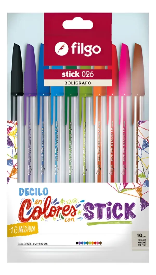 Producto - BOLIG FILGO STICK 026 COLOR 1.0 x10u. Surt.