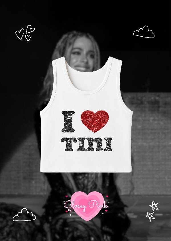 Producto - Tank Top I Love Tini - VINILO GLITTER