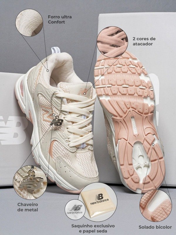 Producto - S12. New balance 530 Beige nude Calidad G5 Horma grande 34 37