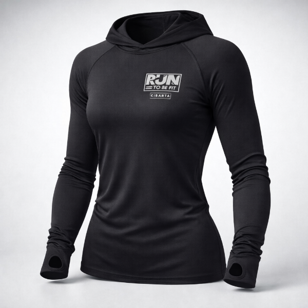 Producto - Camiseta Segunda Piel Cibarta Modelo RUN TO BE FIT Negra