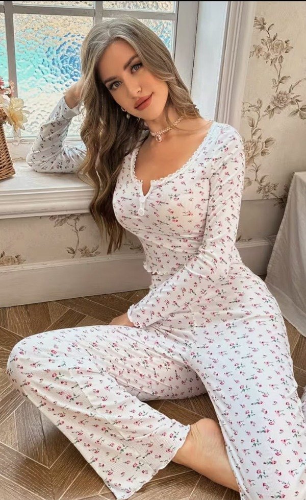 Producto - PACK X6 - Pijama de dama morley floreado (camiseta + pantalon) - 0