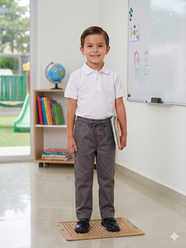 Producto - Chomba piqué blanca colegial