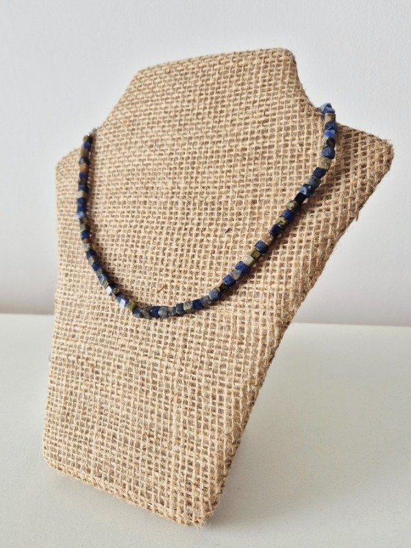 Producto - Collar Acero Domenica (Cuarzo ahumado, ojo de tigre, turmalina)