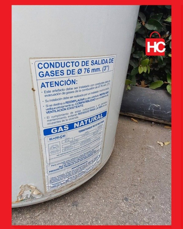 Producto - Termotanque a gas Emege Multigas de 85 litros (Gran capacidad y recuperación) - 5