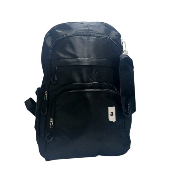 Producto - Mochila "a" 4 cierres c/cartuchera negro