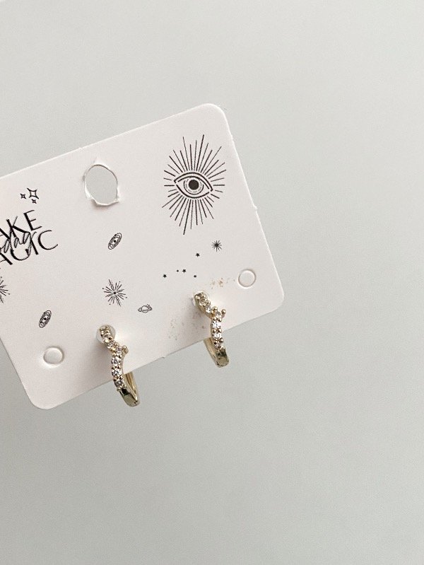Producto - Argollas Juliana doradas con strass