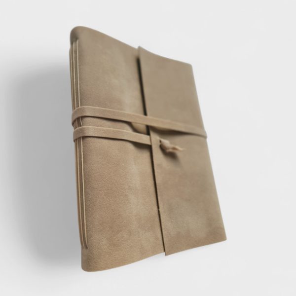 Producto - Bitácora A5 (15x21) de Gamuza Ecocuero Beige