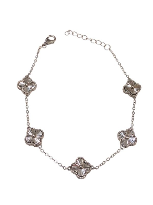 Producto - Pulsera Plata 925 Trébol Facetado