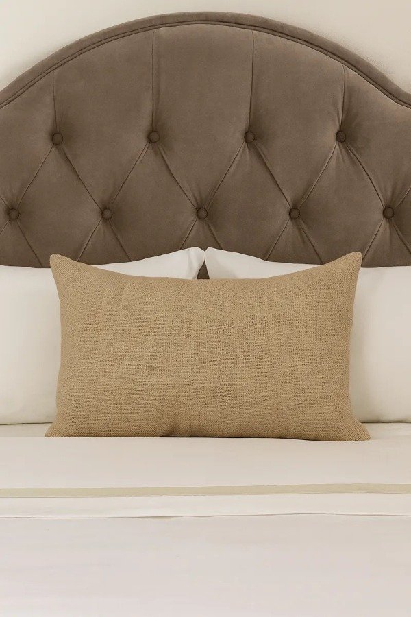 Producto - Almohadón Decorativo, Tela Arpillera, Yute 60x40 Con Relleno