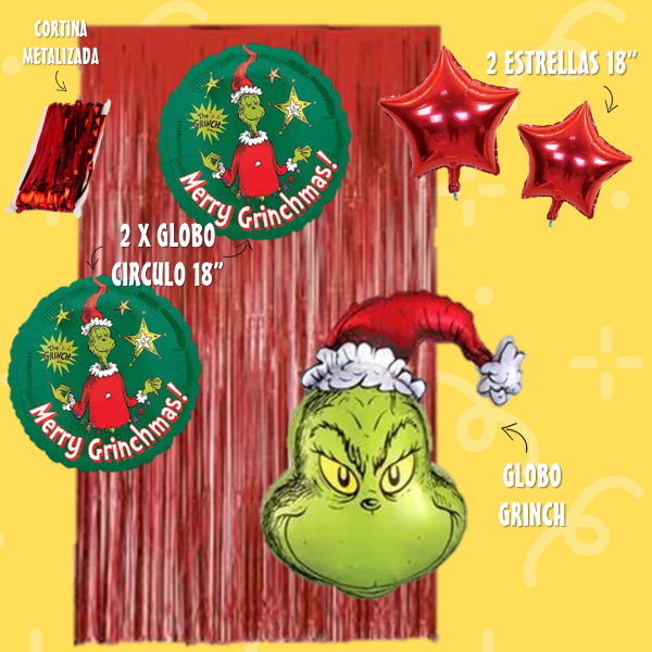 Producto - Combo globos deco GRINCH