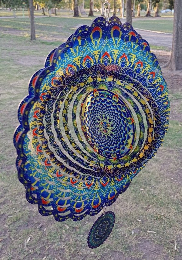 Producto - Giraviento mandala importado 30 cm pavo real