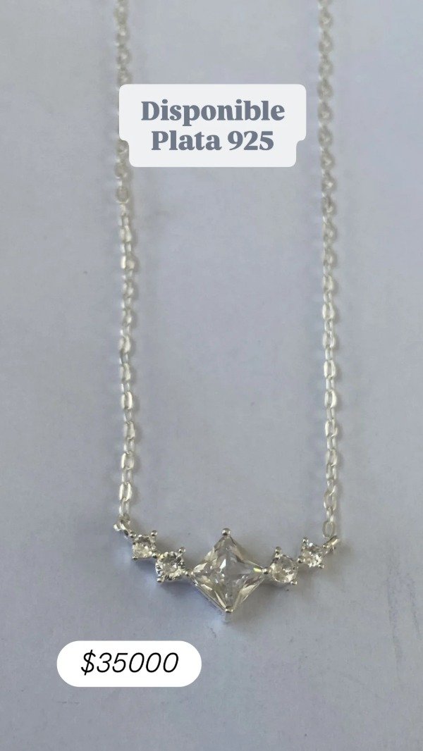 Producto - Cadena de plata dije con brillo