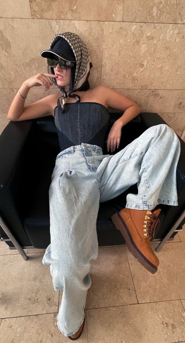 Producto - Corset V - Denim gris