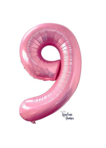 Producto - Globo Número 9 Rosa Satinado de 32"