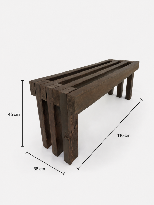 Producto - Banco Simple Para Exterior Madera Plastica - 1