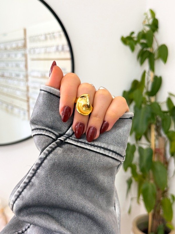 Producto - Anillo bañado en oro irregular