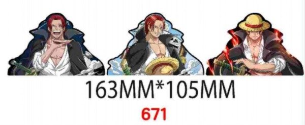Producto - STICKER 3D ONE PIECE SHANKS