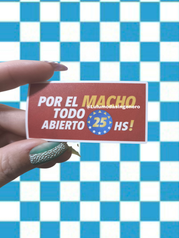 Producto - Sticker Vinilo por el macho todo Martin cirio 25 horas