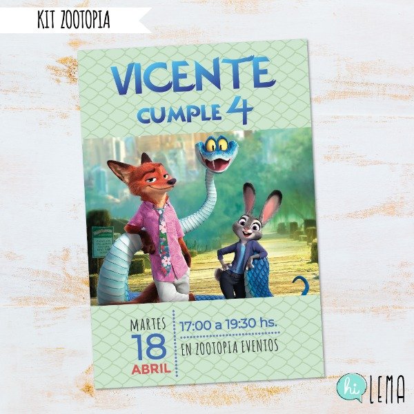 Producto - Kit imprimible Zootopia 2