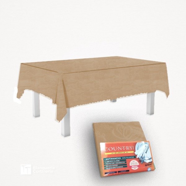Producto - Mantel Antimanchas Labrado Country 1.45x2.50 Rectangular