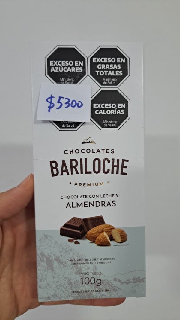 Producto - Bariloche Premium Chocolate con Leche y Almendras 100 gramos