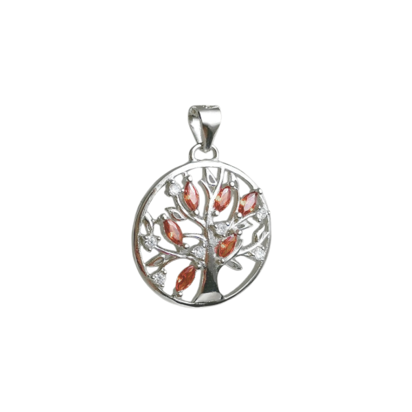 Producto - Dije Árbol de la vida Roja Plata 925