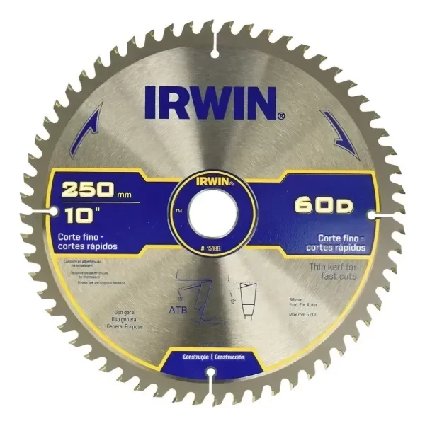 Producto - Sierra Circular Multicorte 250 Mm 60dientes Irwin 15186